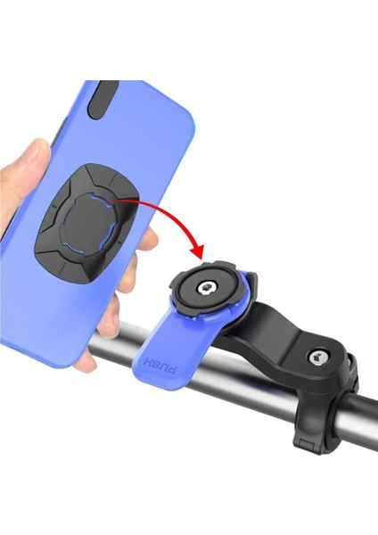 Motorsiklet Bisiklet Gidon Telefon Tutucu 360' Dönebilen Tak Çıkar Pratik Kullanım