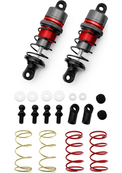 1/10 1 Çift Metal Hidrolik Amortisörler Rc Uzaktan Kumanda Araba Düz Yarış Drift Araba (63MM) Kırmızı (Yurt Dışından)