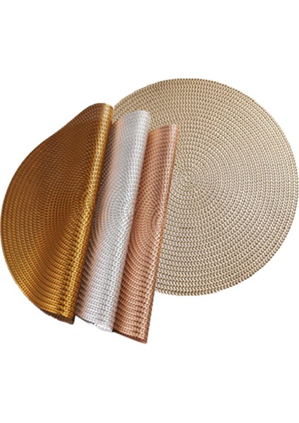 Parçalı Set Yuvarlak Çevre Koruma Ev Kahve Fincanı Mat Masa Mat Düğün Noel Placemat Mutfak Aksesuarları (Yurt Dışından)