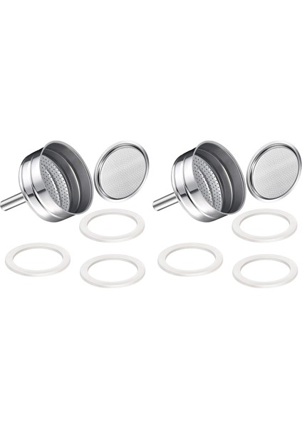 2x 3 Fincan Moka Kahve Makinesi Yedek Huni Kitleri Moka Express ile Uyumlu, Alüminyum Yedek Huni ile (Yurt Dışından)