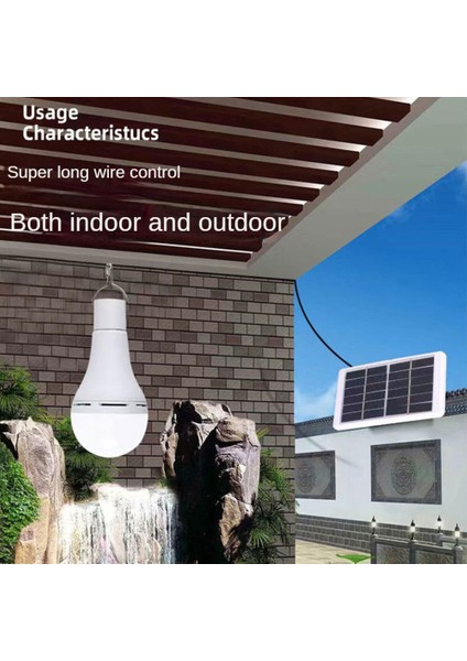 LED Güneş Ampul Şarj Edilebilir Enerji Ampul Lamba Kapalı Açık Kamp Için Uzaktan Kumanda ile Güneş Çadır Lambası (Yurt Dışından)