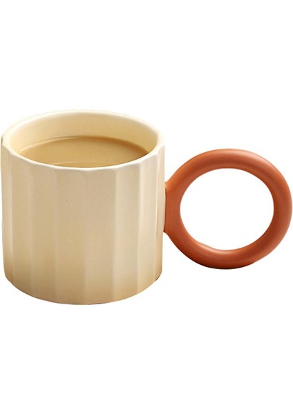 Büyük Saplı Japon Seramik Kahve Kupa Kahve Çay Süt Su Çift Kupa Mikrodalga Doğum Günü Hediyesi Kahve B (Yurt Dışından)