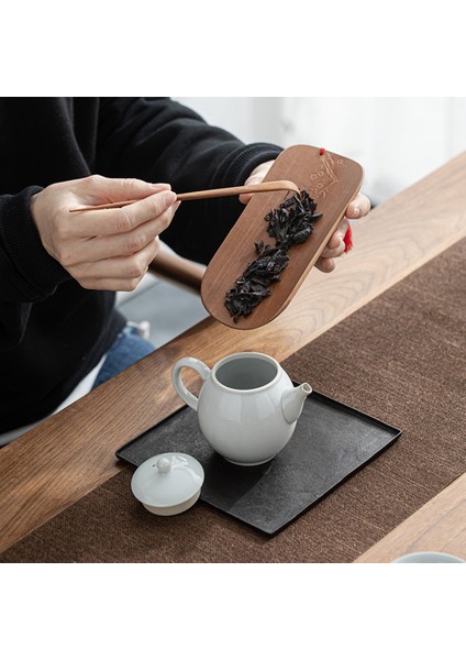 Bambu Çay Kepçe El Yapımı Kahve Araçları Vintage Çay Aksesuarları Seti Chahe Çay Iğnesi Teaware Seti Krizantem (Yurt Dışından)