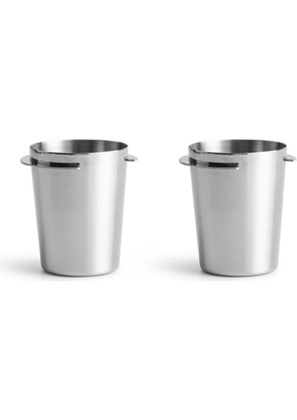 2x Paslanmaz Çelik Dozaj Fincan Kahve Koklama Kupa Tozu Besleyici Espresso Portafilter Kahve Sabotaj (51MM Gümüş) (Yurt Dışından)