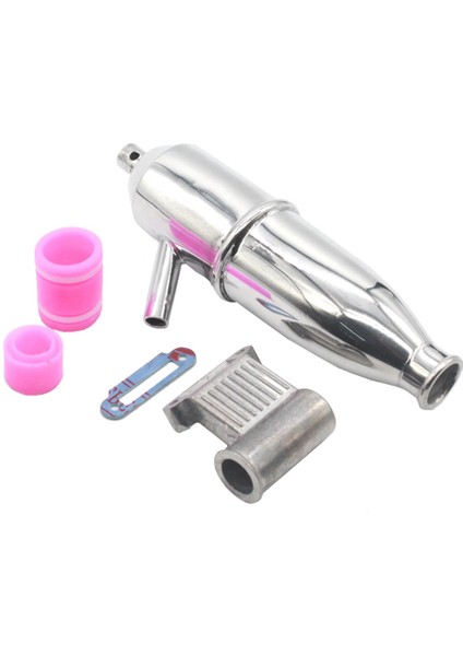 Sınırsız BQ012 1/10 Rc Uzaktan Kumanda Model Araba Egzoz Borusu Komple Set Için Uygundur. Gümüş + Pembe (Yurt Dışından)