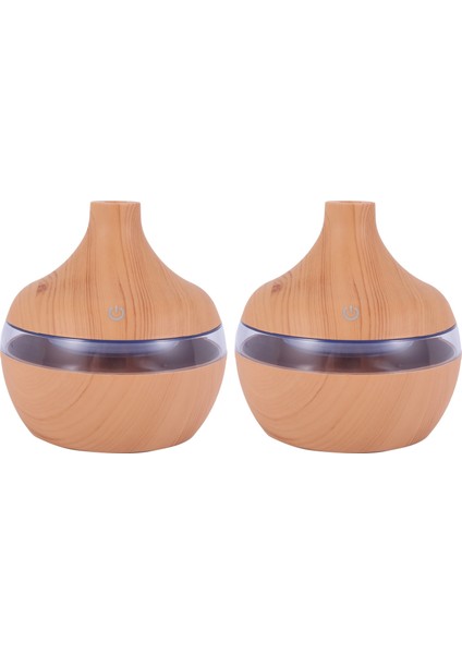 2x Ahşap Tahıl Aromaterapi USB Nemlendirici Su Damlacıkları Hava Me Uçucu Yağ Difüzörü Tahıl (Yurt Dışından)