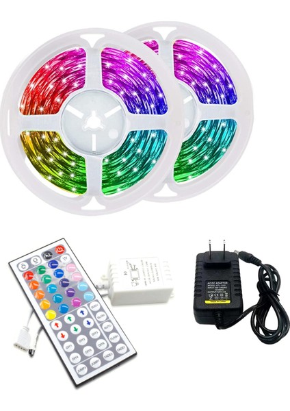 10M Rgb Işık 3528 600LED Esnek LED Işık Şeridi, Cadılar Bayramı Noel Için 44 Anahtar Uzaktan Kumandalı (Abd Tak) (Yurt Dışından)