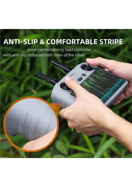 Rc 2 Için Uzaktan Kumanda Silikon Kılıf Air 3 Düşmeye ve Çizilmeye Dayanıklı Koruyucu Kılıf, Kapaksız, Gri (Yurt Dışından)