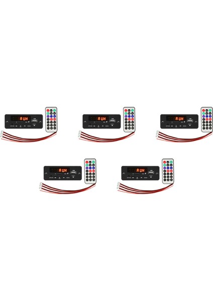 5 Takım 2X25W 50W Amplifikatör Mp3 Çalar Dekoder Kurulu 5V-12V Bluetooth 5.0 Fm Radyo Modülü Desteği Tf USB Aux Çalar Dekoder (Yurt Dışından)