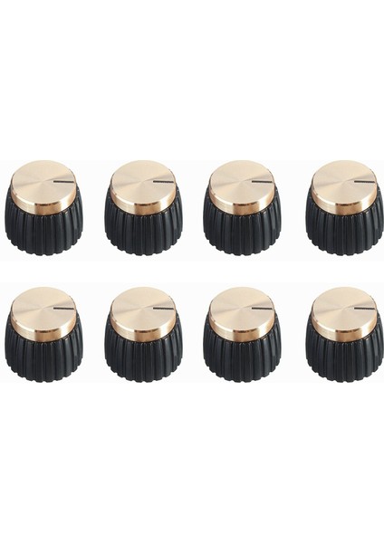 80X Gitar Amp Amplifikatör Düğmeleri Amplifikatör Için Basmalı Siyah + Altın Kapak (Yurt Dışından)