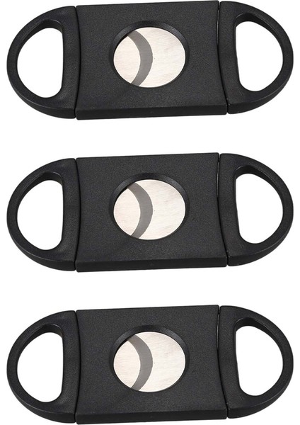 3x Oval Şekilli Puro Kesici, Çift Kesim Bıçak (Yurt Dışından)