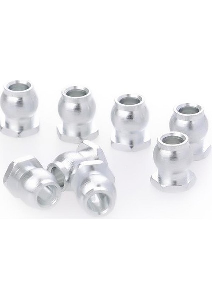 8 Adet Bağlantı Çubuğu Metal Bilyalı Rulman Uçları Bağlantı Cıvatası 1:8 1:10 Eksenel SCX10 Iı Rc Araba Kamyon Ölçeği Rc Paletli Kamyon Off-Road Araba Metal Rc Top Uçlu Saplama, Gümüş (Yurt Dışından)