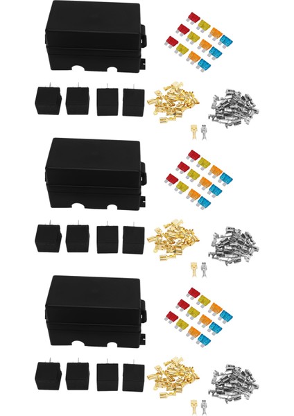 Maça Terminalleri ve Sigorta ile 12 Yollu Blade Sigorta Tutucu Kutusu Araba Kamyon Römork ve Tekne Için 12 Adet 4pin 12 V 80A Röleler (Yurt Dışından)