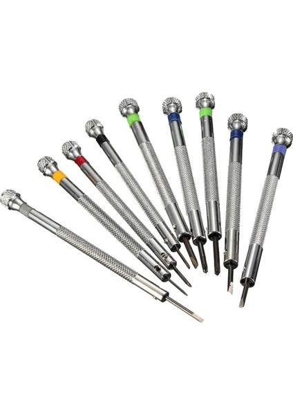 0.5-2.5mm Çelik Hassas Tornavida Seti/9 Adet Saat Tamiri Için Taşınabilir Saatçi Bıçak Çeşitleri Oluklu Aletler (Yurt Dışından)