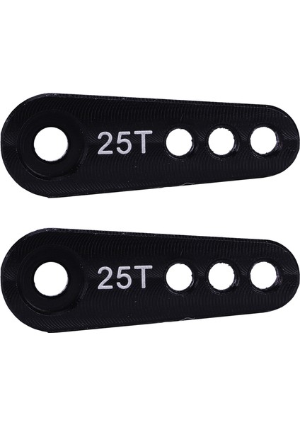 2 Adet 28.5mm 25T Diş Diş Direksiyon Yarım Servo Kol Boynuz 1/10 Rc Model Araba Eksenel Siyah (Yurt Dışından)