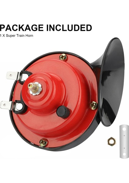 3x 300DB 12V Evrensel Elektrikli Salyangoz Tren Kornası Süper Yüksek Sesle Su Geçirmez Korna Siren Motosiklet Araba Kamyon Suv Tekne (Yurt Dışından)