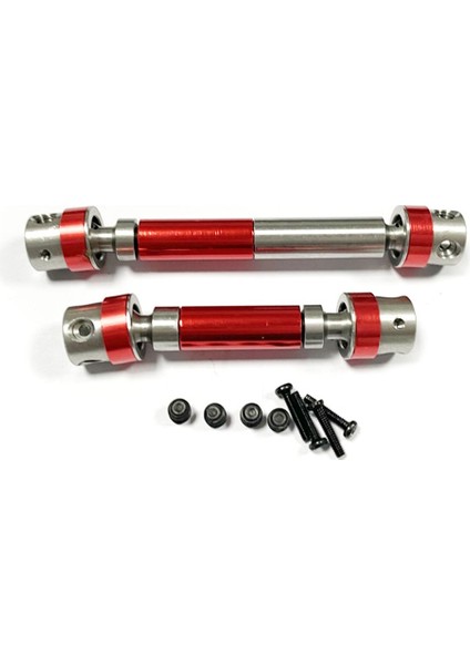 2 Adet Metal Tahrik Mili Cvd Tahrik Mili TRX4M -4m 1/18 Rc Paletli Araba Yükseltme Parçaları Aksesuarları, Kırmızı (Yurt Dışından)