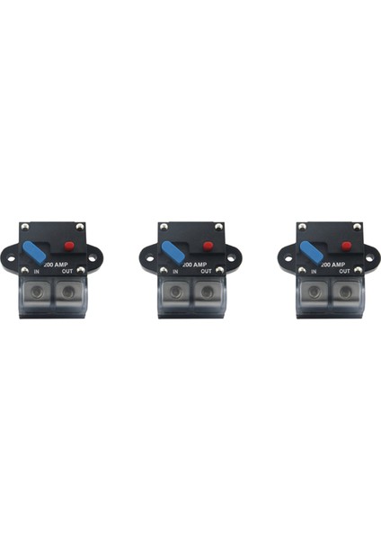 3x 12-24 Volt Dc 200A Devre Kesici Trolling Motor Oto Araba Deniz Stereo Ses Inline Sigorta Tutucular Invertör (Yurt Dışından)