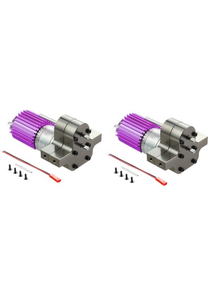 2x Metal 370 Motor Şanzıman C14 C24 B24 B36 Mn D90 D99 MN99S Rc Araba Yükseltme Parçaları, Titanyum (Yurt Dışından)