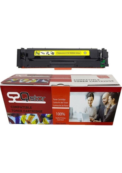 Hp CF415A W2032A Yl Muadil Toner Çipli Toner Sarı 2100 Sayfa