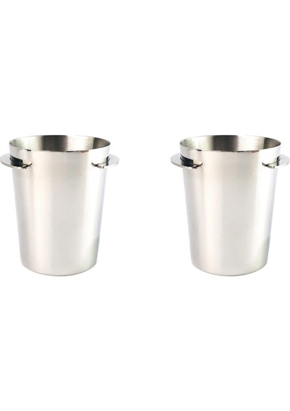 2x Paslanmaz Çelik Kahve Dozaj Fincan Fasulye Taşlama Makinesi 58MM Espresso Makinesi Dozaj Kupası-B (Yurt Dışından)
