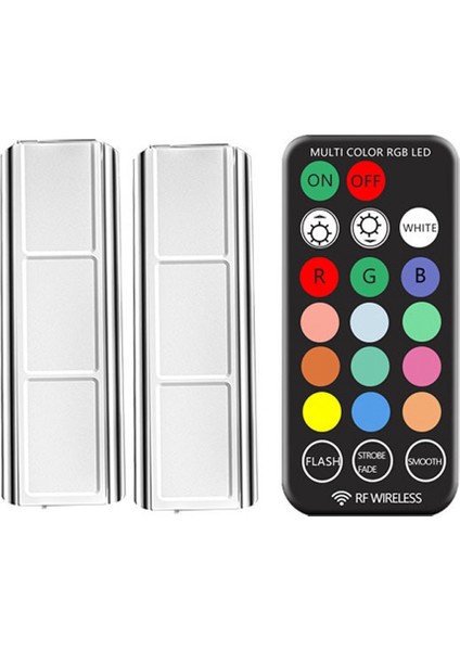 Araba Iç Işık Rgb LED Işık Kablosuz Uzaktan Araba Dekoratif Lamba Otomatik Ortam Işığı Lambası Şarj Ayak Işığı (Yurt Dışından)