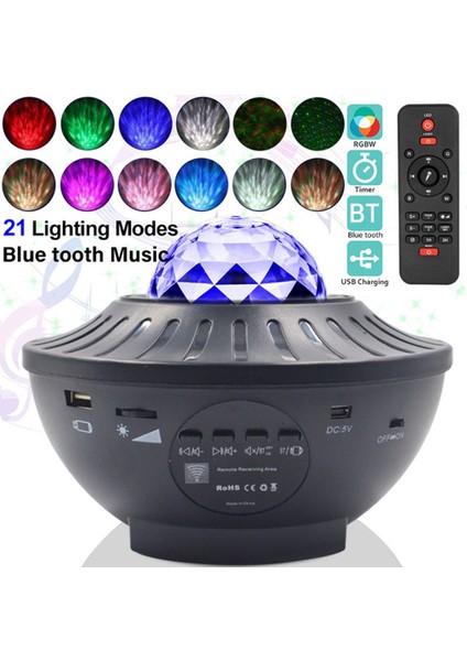 Uzaktan Kumanda Rgb Lazer Yıldız Projektör Kapalı LED Yıldız Işığı Projeksiyon Lambası (Yurt Dışından)