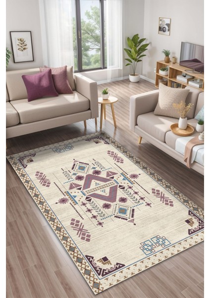 Plum Kadife Yıkanabilir Kaymaz Pamuk Tabanlı Kilim Salon Halısı fiyatları