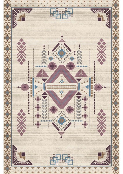 Plum Kadife Yıkanabilir Kaymaz Pamuk Tabanlı Kilim Salon Halısı modelleri