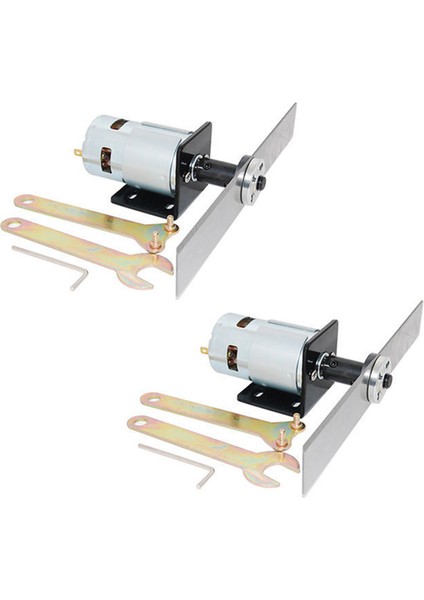 2x Dıy Çim Biçme Makinesi Seti Dc 12V 775 Motor Manganez Çelik Bıçak Bahçe Hareketli Araçları Mini Aracı Çim Kesme Makinesi (Yurt Dışından)