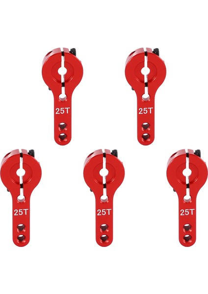 5x 25 T 35MM Diş Diş Direksiyon Yarım Servo Kol Boynuz 1/8 1/10 Rc Araba Tekne Himoto Redcat Eksenel (Yurt Dışından)