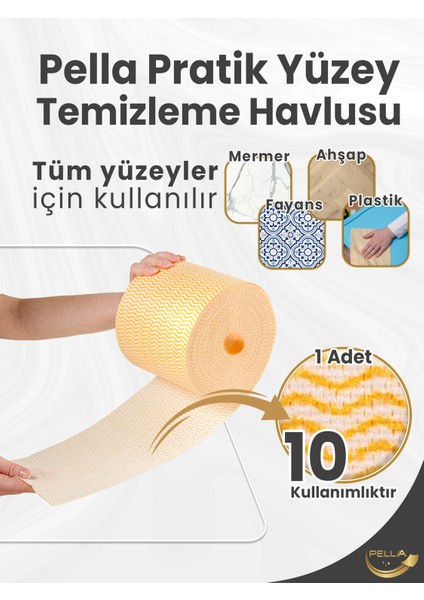 Yüzey Temizleme Havlusu, Hijyenik Temizlik Bezi, 250 Adet