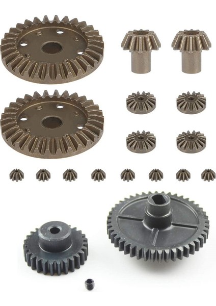 Metal Diferansiyel Dişli Azaltma Dişli Motor Dişli Seti 144001 124018 124019 Rc Araba Yükseltme Parçaları (Yurt Dışından)
