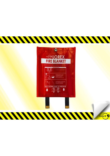 LR-FB1010CP Premium Yangın Battaniyesi, Çantalı, 100cm X100cm