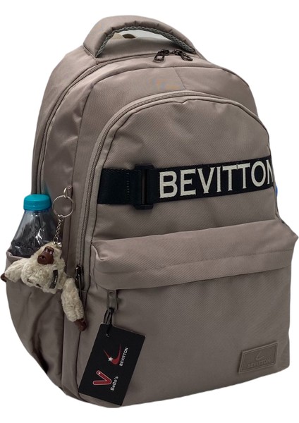Su Itici Kumaş Unisex Vizon Okul Sırt Çantası 34200