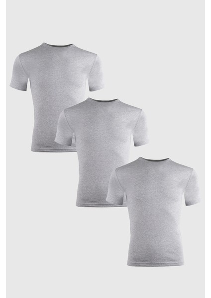 6'lı Erkek Ribana O Yaka Yarım Kol FANILA-042 Gri fiyatları