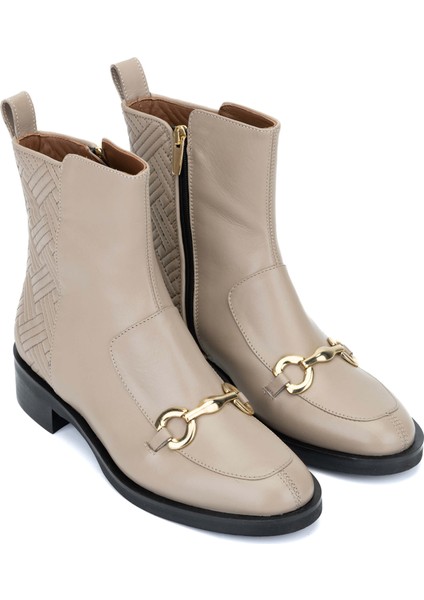 Evaluna Kadın Deri Taupe Casual Bot 997 2222 Bn Bot SK23/24 Vıtello Taupe