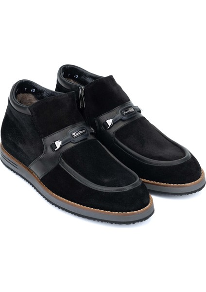 Marıo Brunı Erkek Hakiki Deri Siyah Casual Bot 104 14515 Erk Bot SK23/24 Black Suede