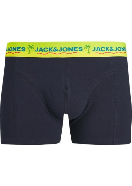 Jacthomas Solıd Trunks 3 Pack Erkek Lacivert Boxer 12250609-NavyBlazer