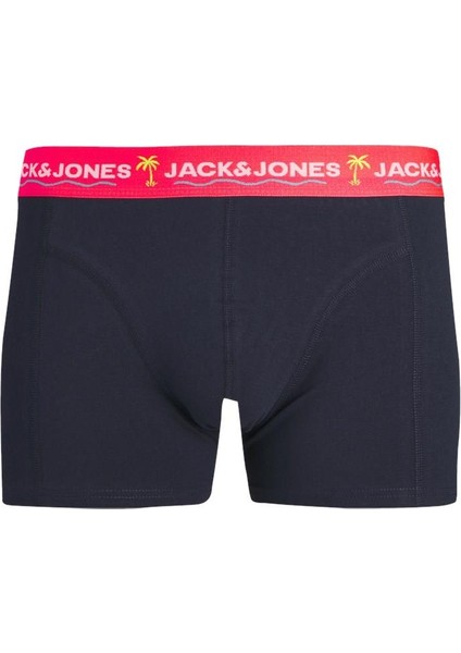 Jacthomas Solıd Trunks 3 Pack Erkek Lacivert Boxer 12250609-NavyBlazer