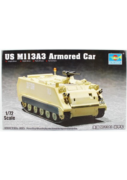 07240 1/72 Ölçek M113A3 Zırhlı Personel Taşıyıcı, Plastik Model Kiti