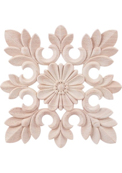 1x Kauçuk Ahşap Oyma Çiçek Çıkartması Zanaat Onlay Aplike Mobilya Dıy Dekor #c:20*20 cm (Yurt Dışından)