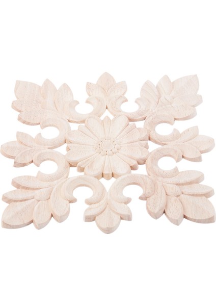 1x Kauçuk Ahşap Oyma Çiçek Çıkartması Zanaat Onlay Aplike Mobilya Dıy Dekor #c:20*20 cm (Yurt Dışından) fiyatları