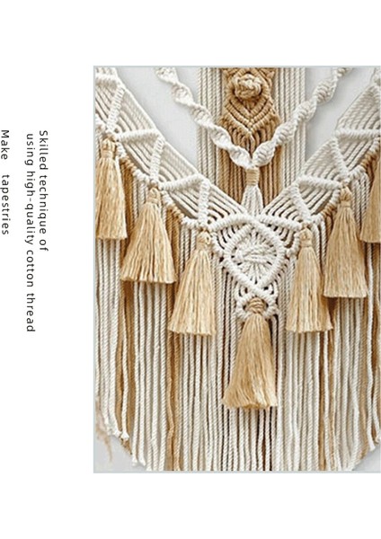 El Dokuma Renk Makrome Duvar Asılı Süsleme Bohemian Zanaat Dekorasyon Muhteşem Goblen Ev Oturma Odası Dekor Için A (Yurt Dışından) modelleri