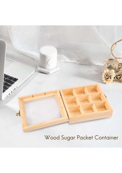 Ahşap Çay Poşeti Takı Organizatör Göğüs Saklama Kutusu 9 Bölme Çay Kutusu Organizatör Ahşap Şeker Paket Konteyner (Yurt Dışından) fırsatları