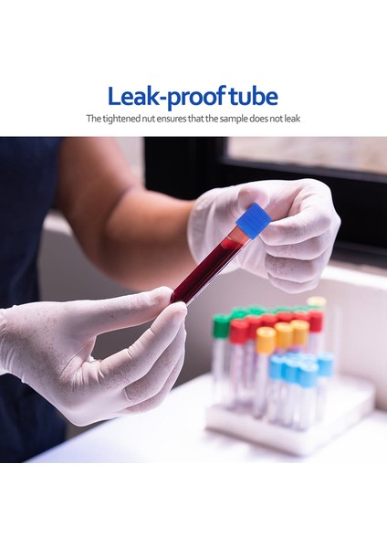 50 Adet 1.8ml Plastik Mezun 0.063OZ Cryovial Test Tüpü Numune Borusu Mühür Kapaklı (Yurt Dışından)