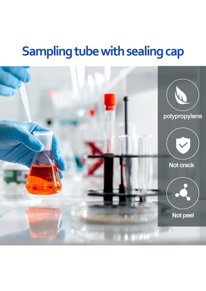 50 Adet 1.8ml Plastik Mezun 0.063OZ Cryovial Test Tüpü Numune Borusu Mühür Kapaklı (Yurt Dışından)