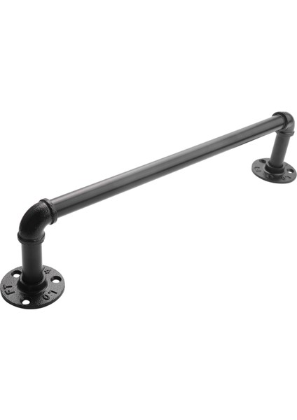 Vintage Endüstriyel Boru Havlu Tutucu Duvara Monte Metal Havlu Askısı Bar Banyo Asılı Askı Aksesuarları Siyah (Yurt Dışından)