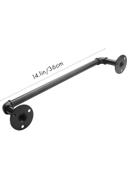 Vintage Endüstriyel Boru Havlu Tutucu Duvara Monte Metal Havlu Askısı Bar Banyo Asılı Askı Aksesuarları Siyah (Yurt Dışından) fırsatları