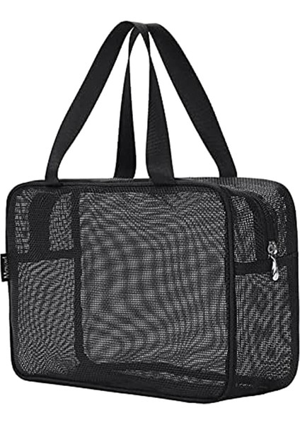 -Kapasiteli Banyo Çantası Taşınabilir Taşınabilir Saklama Çantası Örgü Drenaj Banyo Çantası (Yurt Dışından)